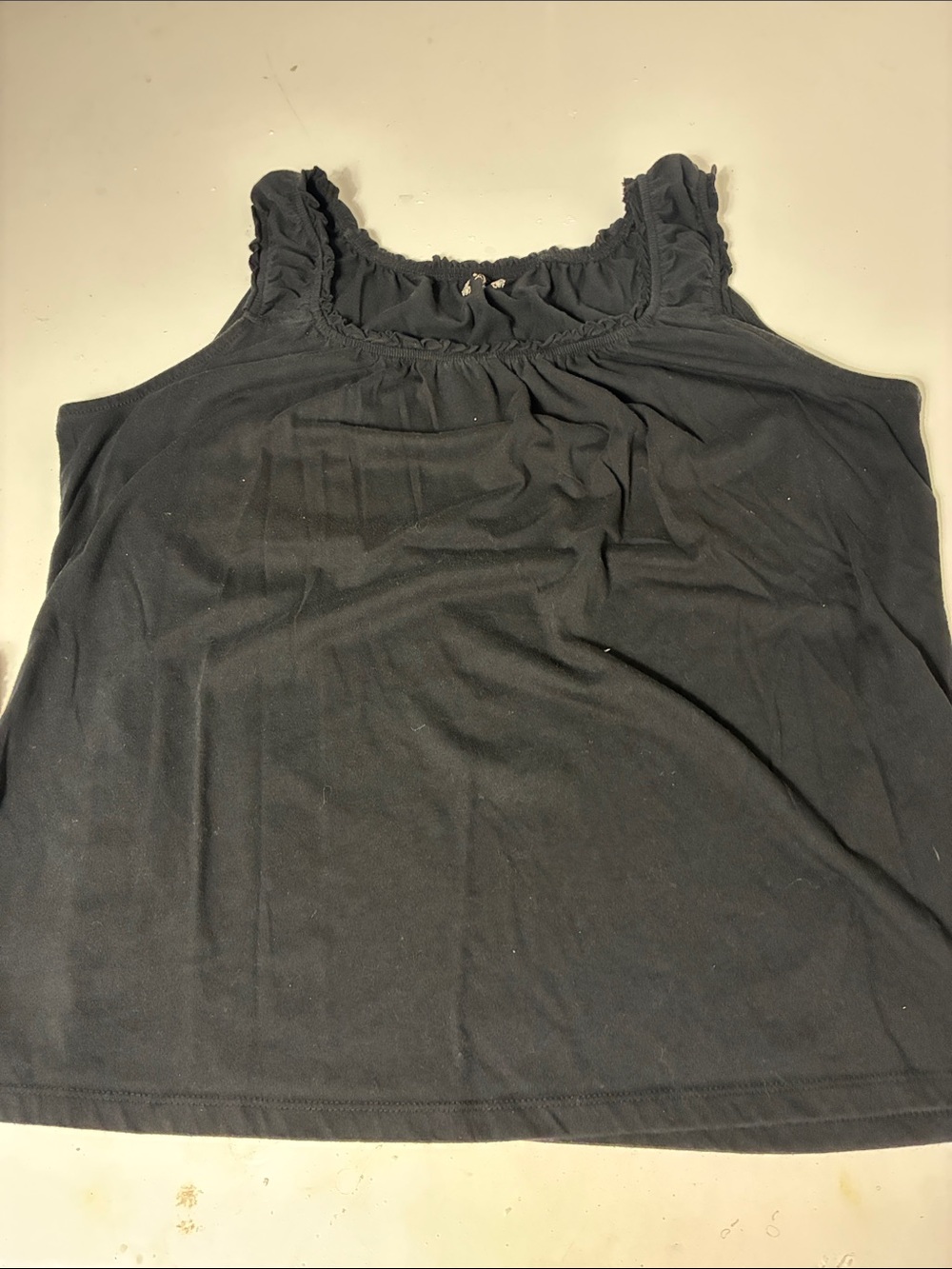 Cato 20W Black Sleeveless Stretch Tank Top